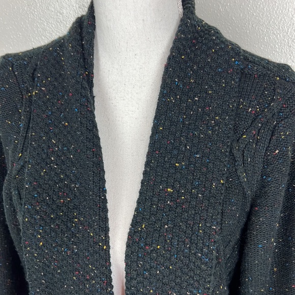 NY Collection Sweater Women Extra Large Petite Black Rainbow Speckled Cardigan - Picture 8 of 14